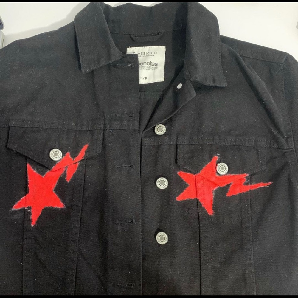 custom bapesta denim jacket